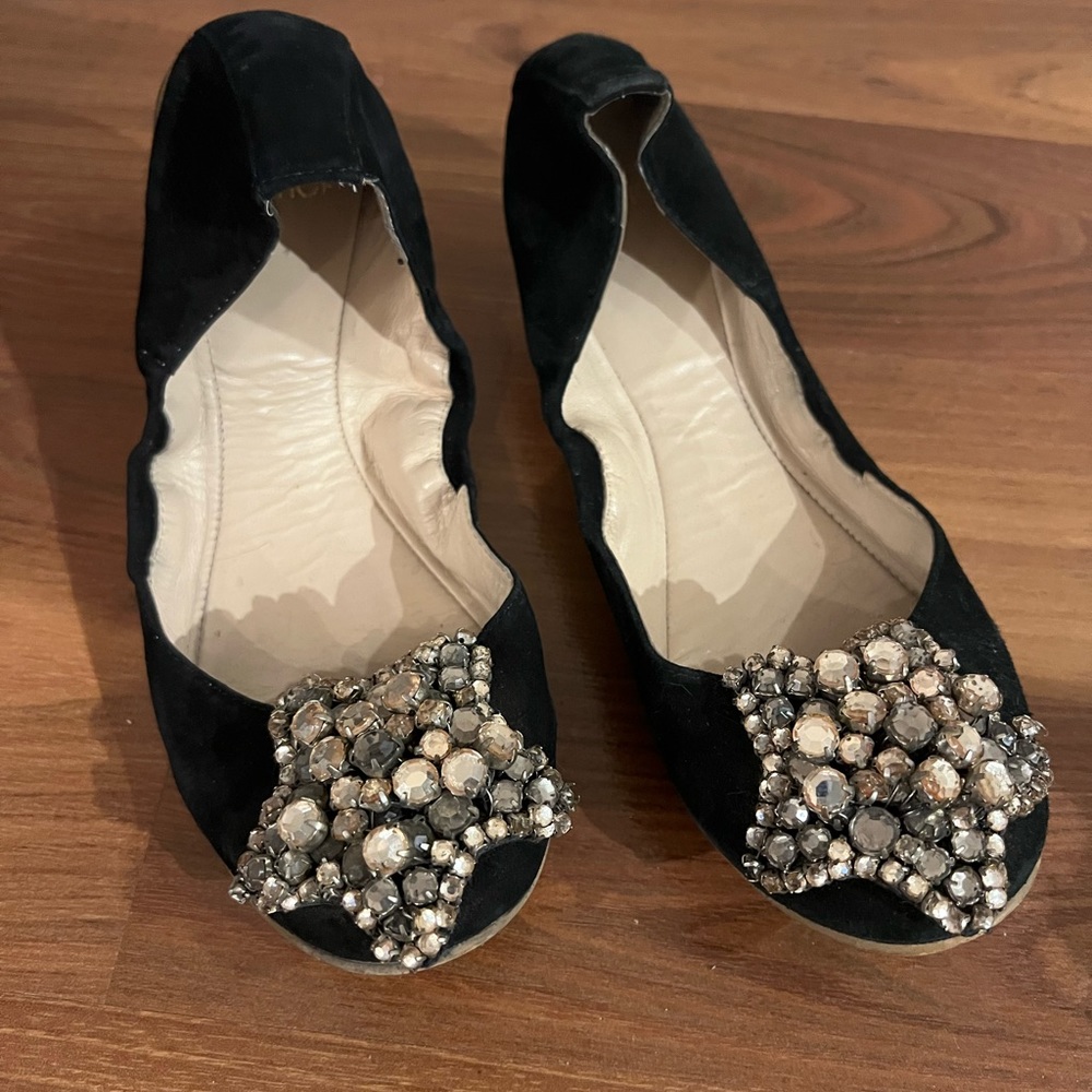 TOPSHOP Rhinestone Ballet Flats